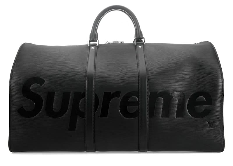 Louis Vuitton x Supreme Keepall Bandouliere Epi 55 Black