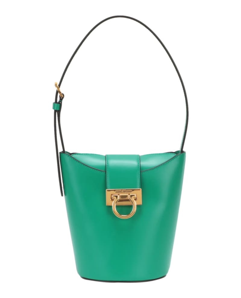 Ferragamo Small Trifolio Shoulder Bag Green