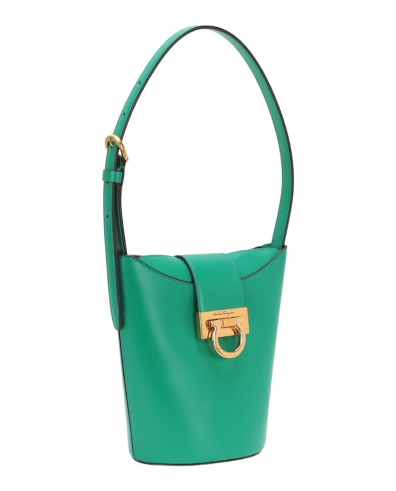 Ferragamo Small Trifolio Shoulder Bag Green