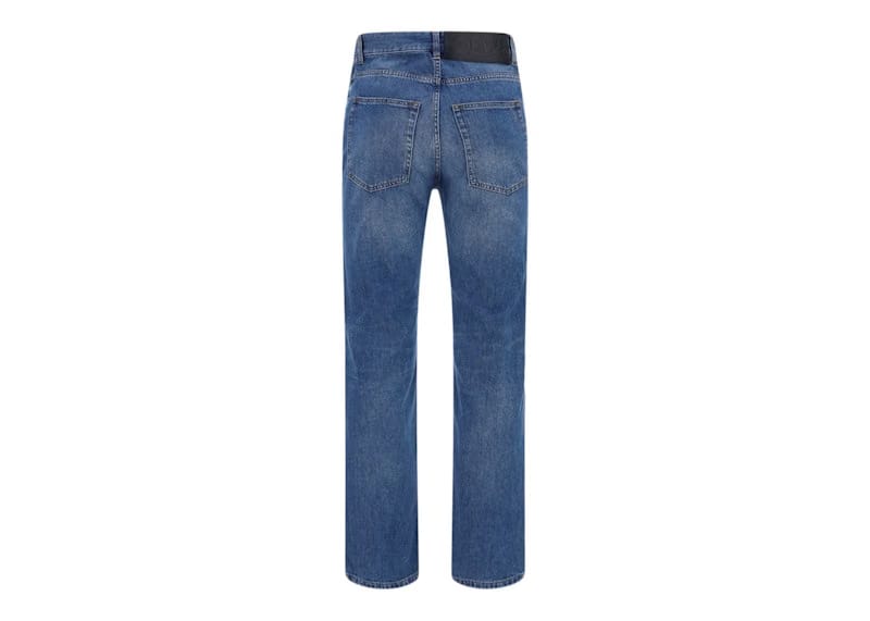 LOEWE Washed Denim Jeans Indigo Blue