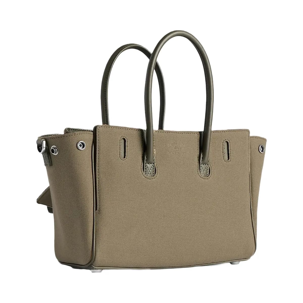 Balenciaga Bel Air Carry All Mini Cotton and Leather Top Handle Bag