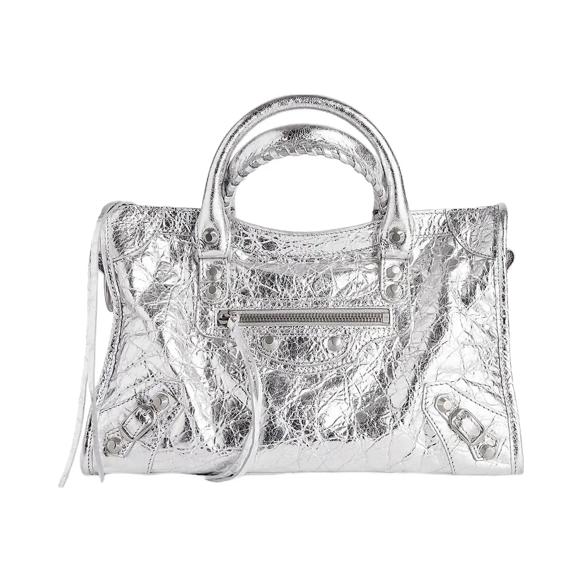 Balenciaga Le City Small Top Handle Metallized Bag