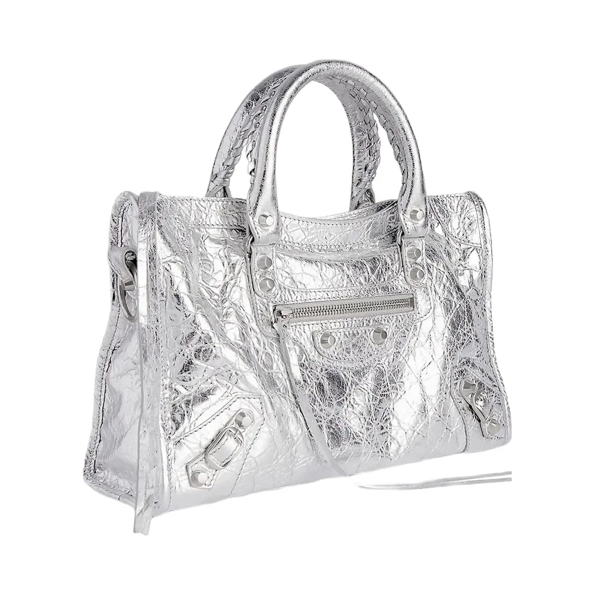 Balenciaga Le City Small Top Handle Metallized Bag