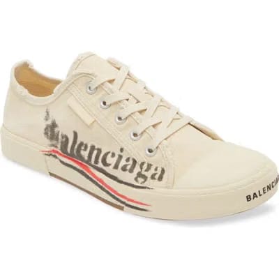 Balenciaga Paris Low Canvas Sneaker Black & White