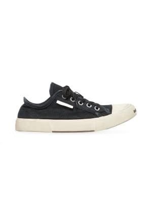 Balenciaga Paris Low Canvas Sneaker Black & White