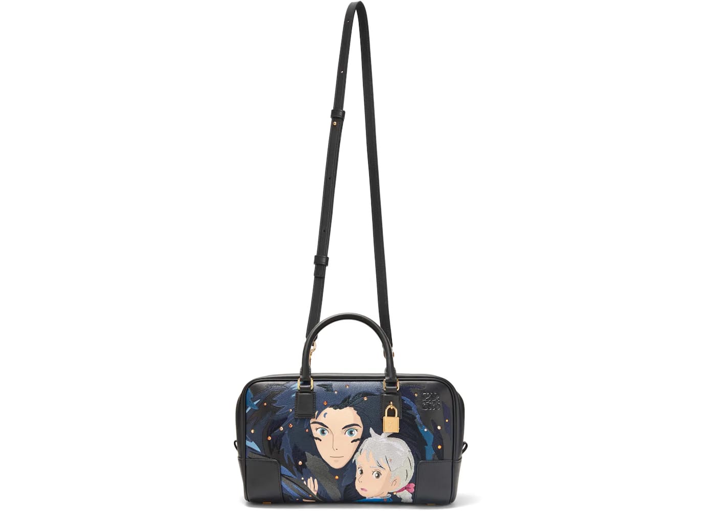 LOEWE x Howls Howl Amazona 28 Bag In Nappa Calfskin Black