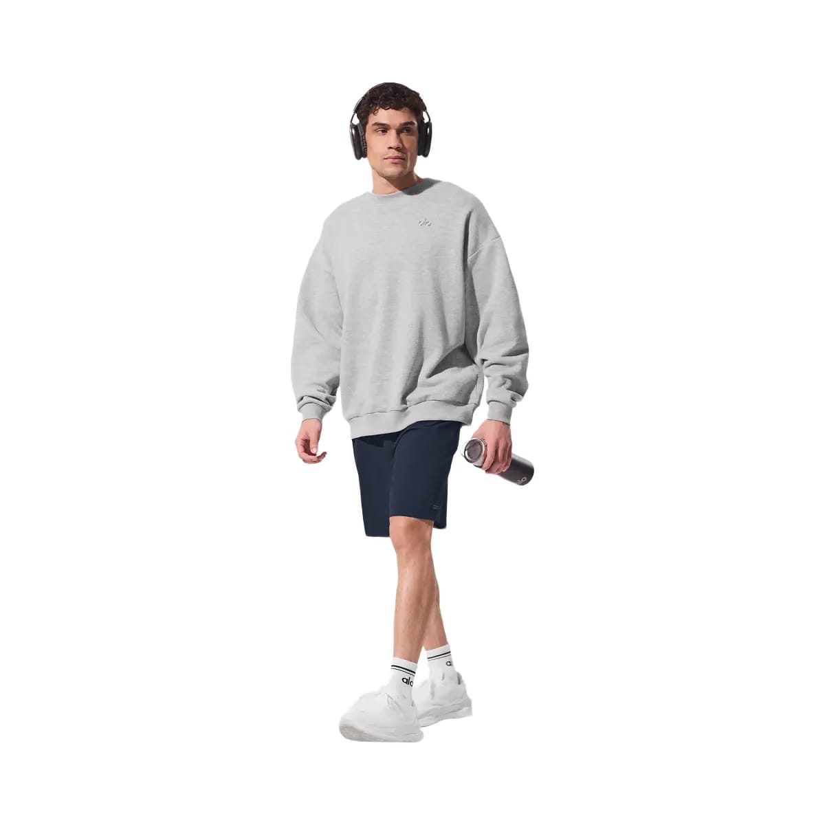 Alo Accolade Crew Neck Pullover - Athletic Heather Grey