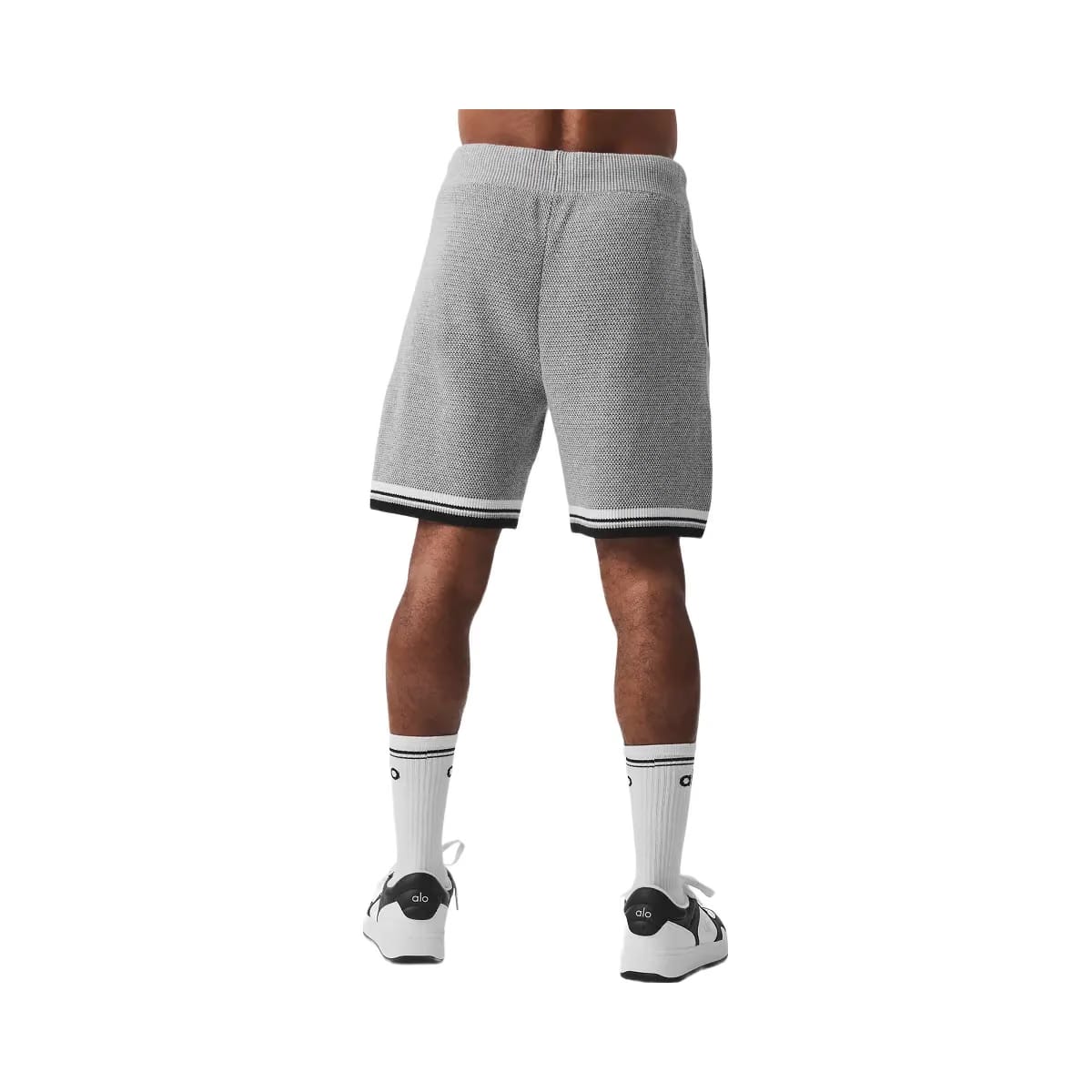 Alo Men's 7" Sports Club Sweater Knit Basketball Shorts - Athletic Heather Grey