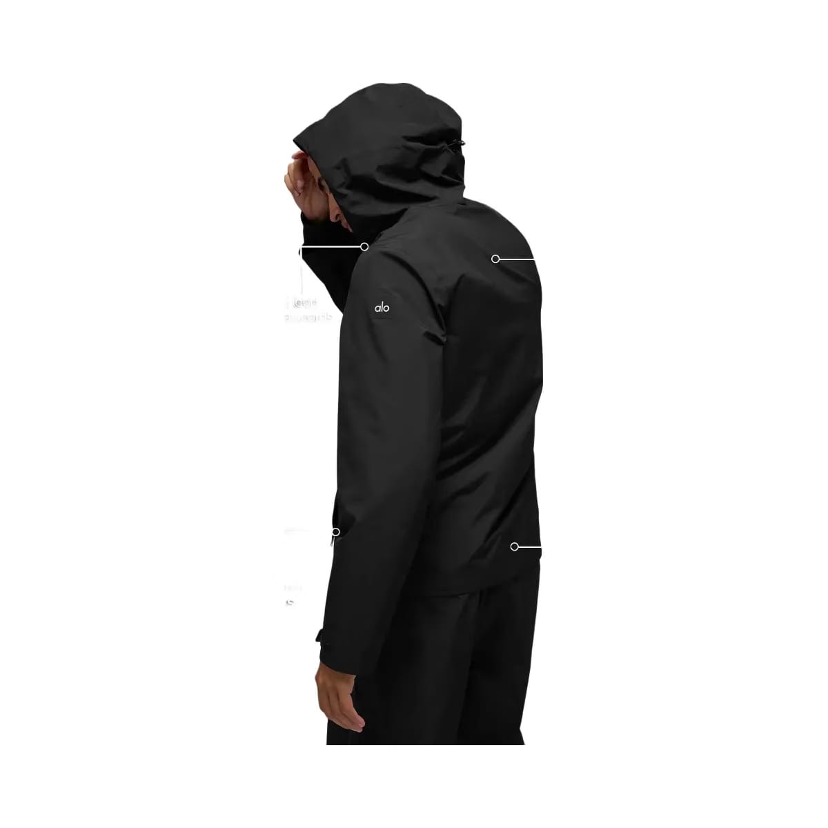 Alo Men's Alpha Shell Jacket - Black