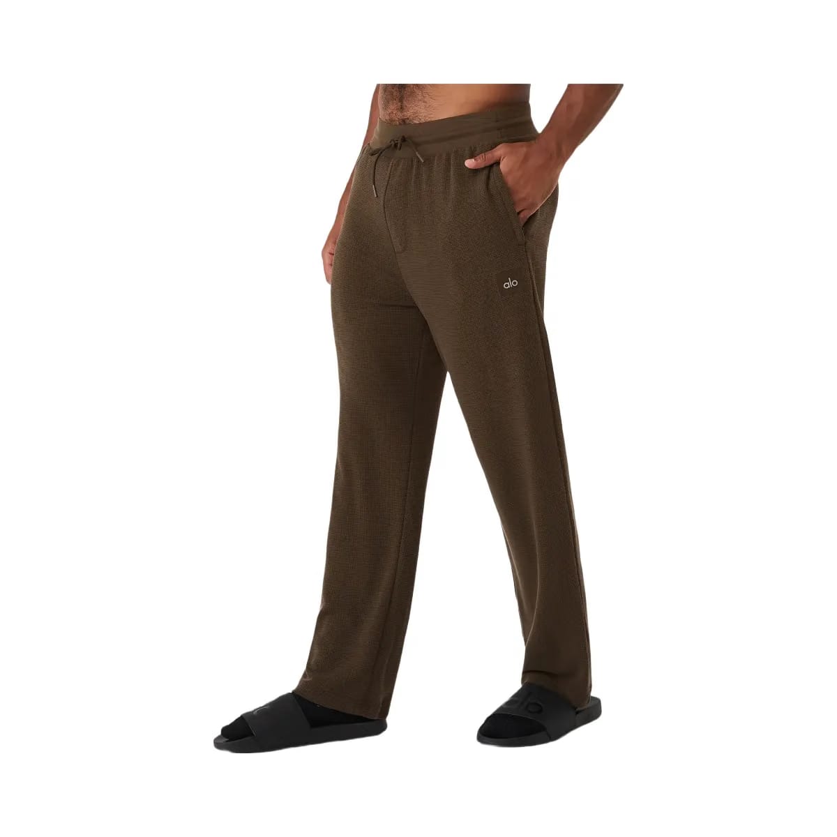Alo Men's Micro Waffle Fast Break Sweatpant - Espresso