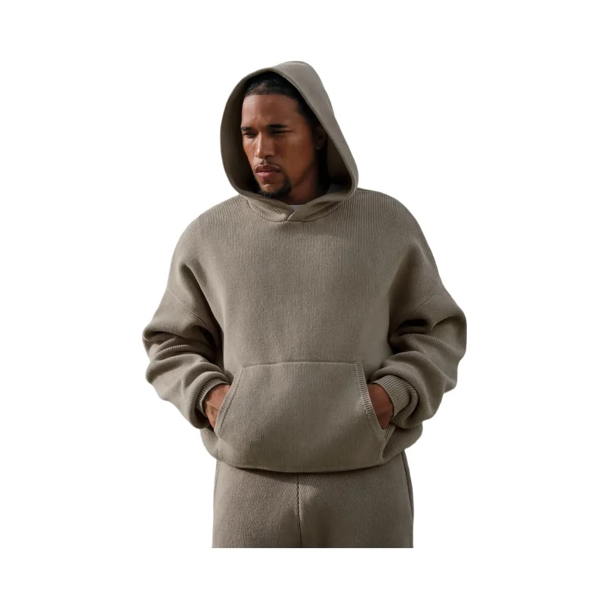 Alo Men's Scholar Hooded Sweater - Light Cocoa