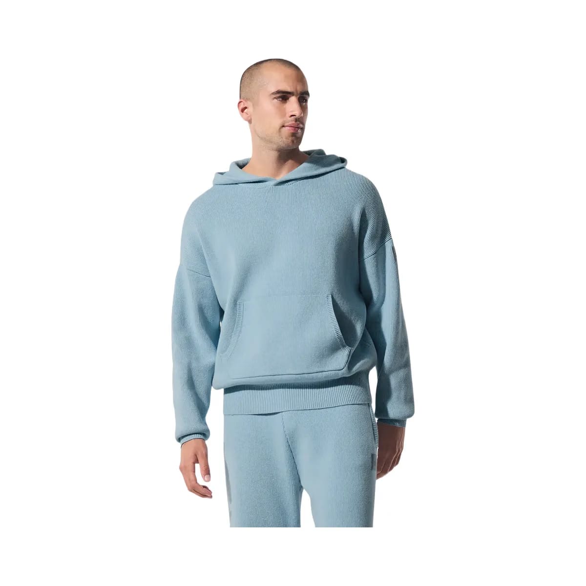 Alo Men's Scholar Hooded Sweater - Celestial Blue Heather
