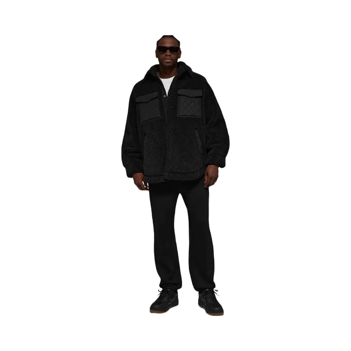 Alo Men's Sherpa Edge Shacket - Black