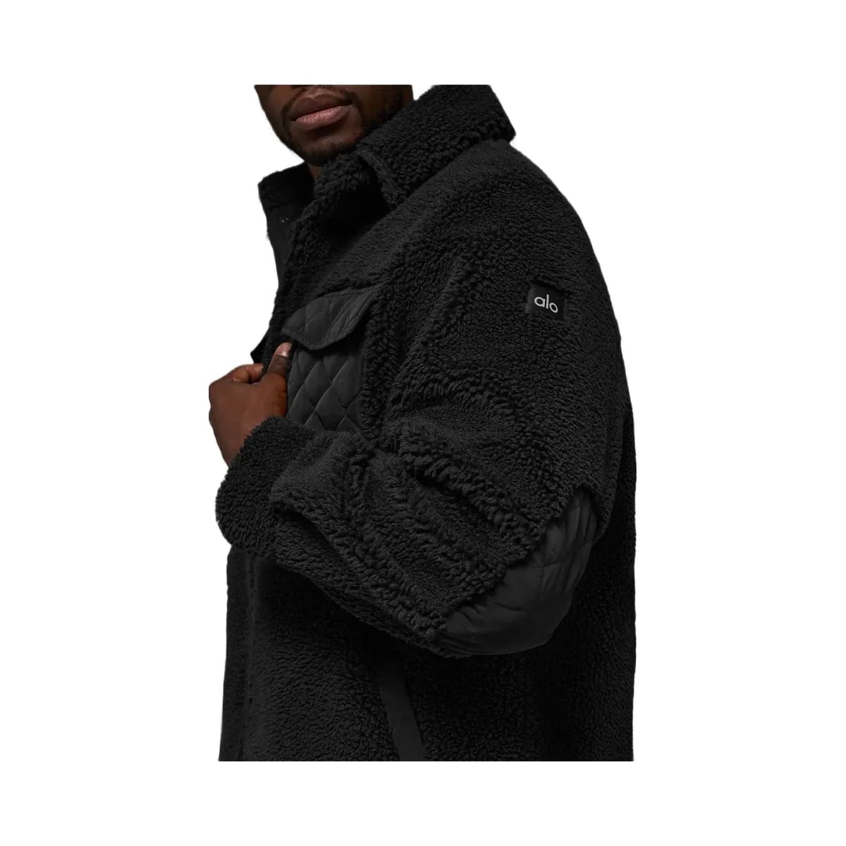 Alo Men's Sherpa Edge Shacket - Black