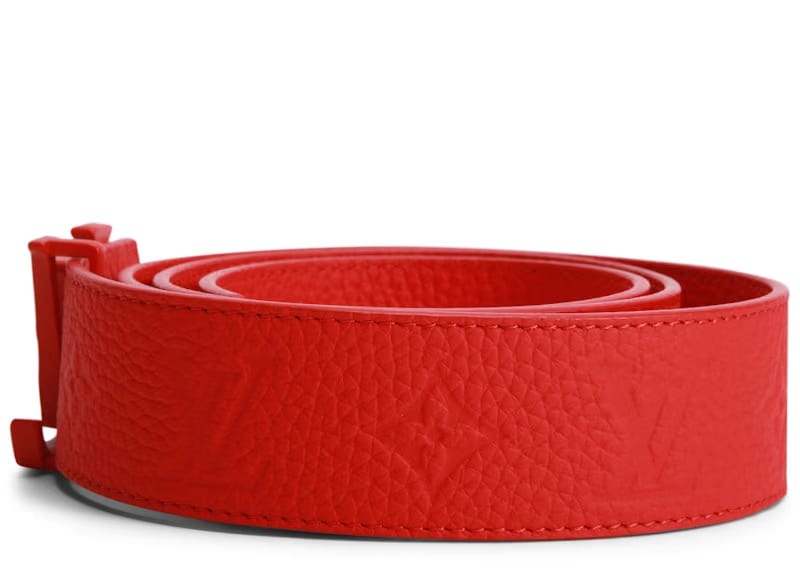 Louis Vuitton Initials Shape Belt Monogram 40MM Red