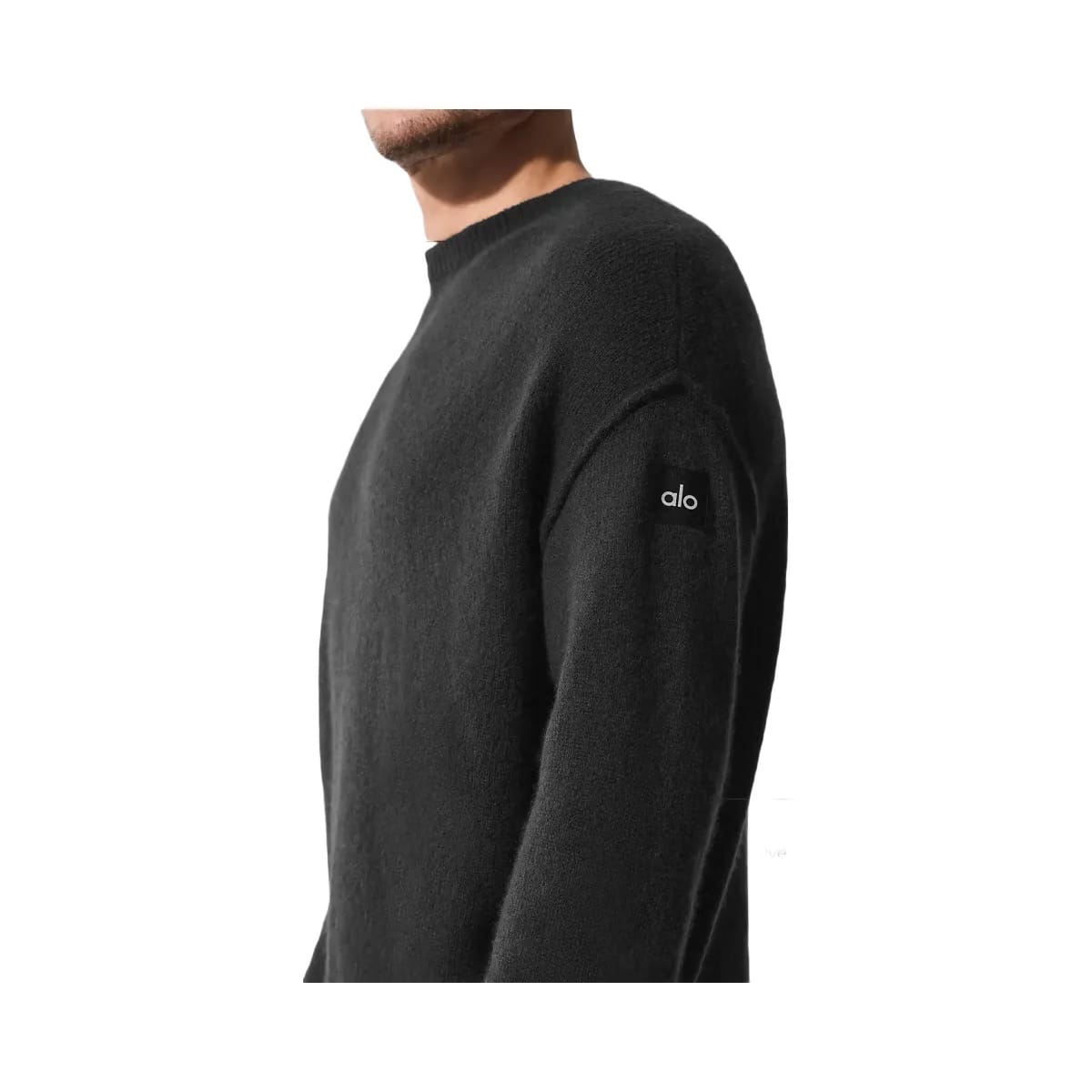 Alo Men's Unisex Wool Cashmere New Class Crewneck Sweater - Black