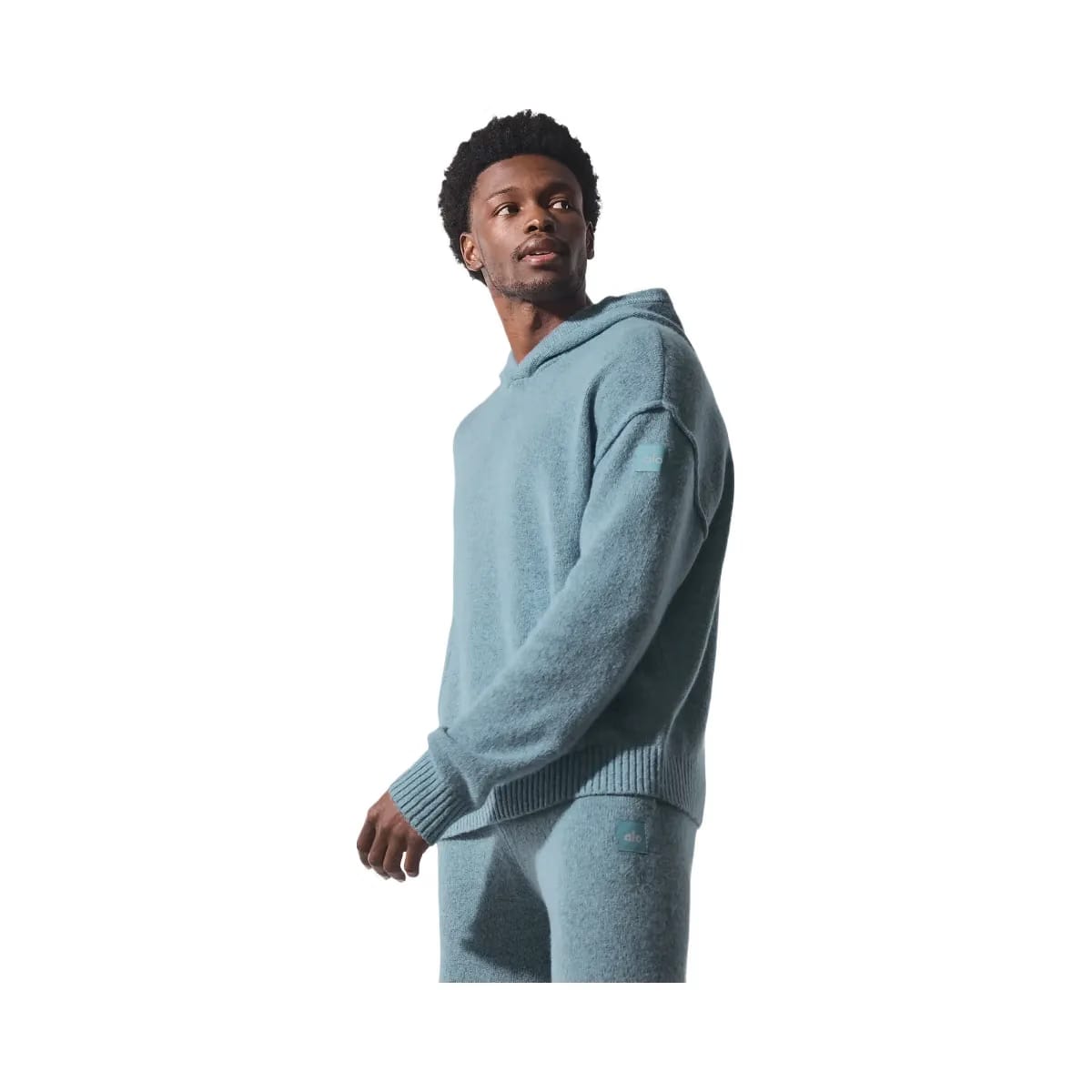 Alo Men's Wool Cashmere New Class Hoodie - Celestial Blue Granite Heather