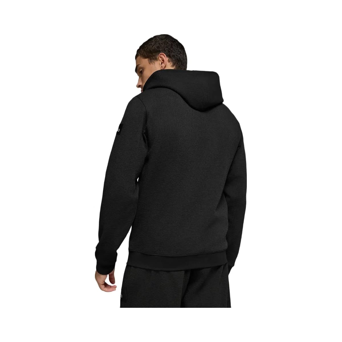 Alo Men's Waffle Lounge Hoodie - Black