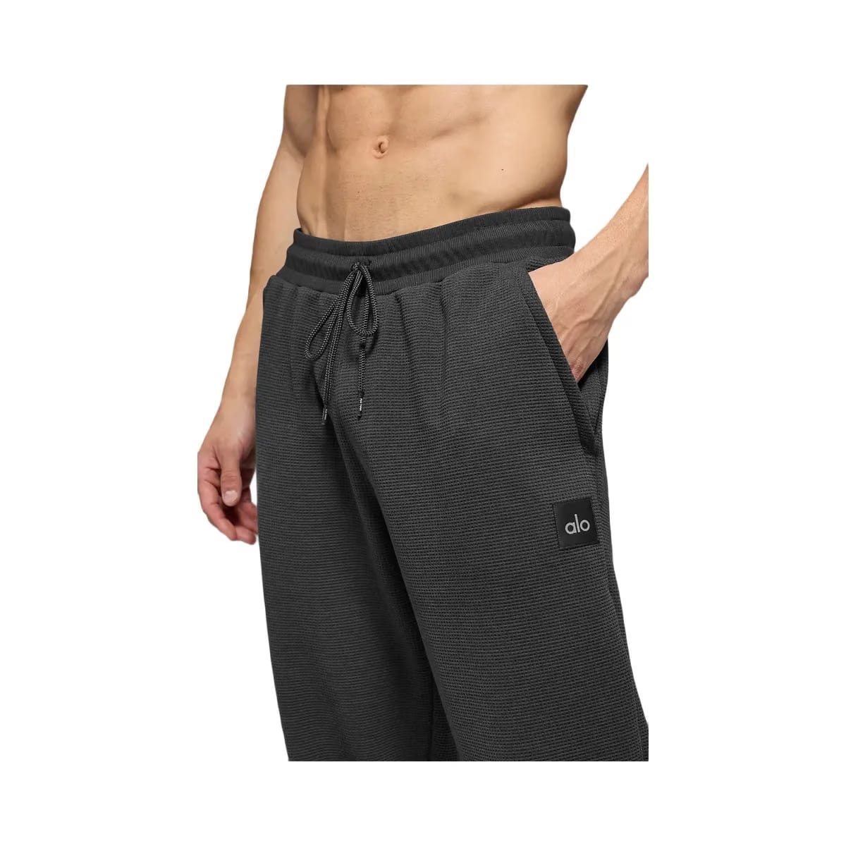 Alo Men's Waffle Lounge Jogger - Anthracite