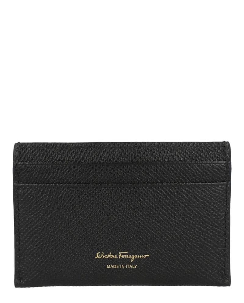 Ferragamo Gancini Credit Card Holder Black