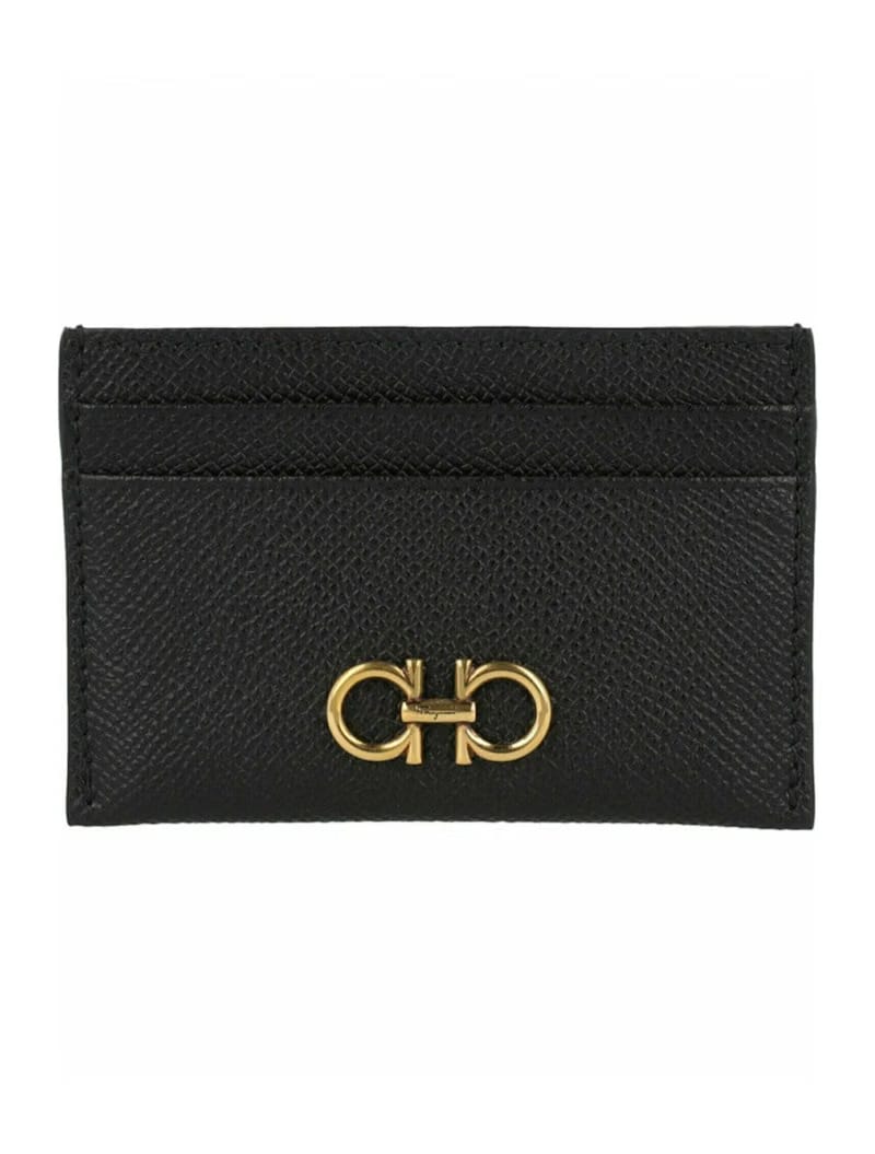 Ferragamo Gancini Credit Card Holder Black