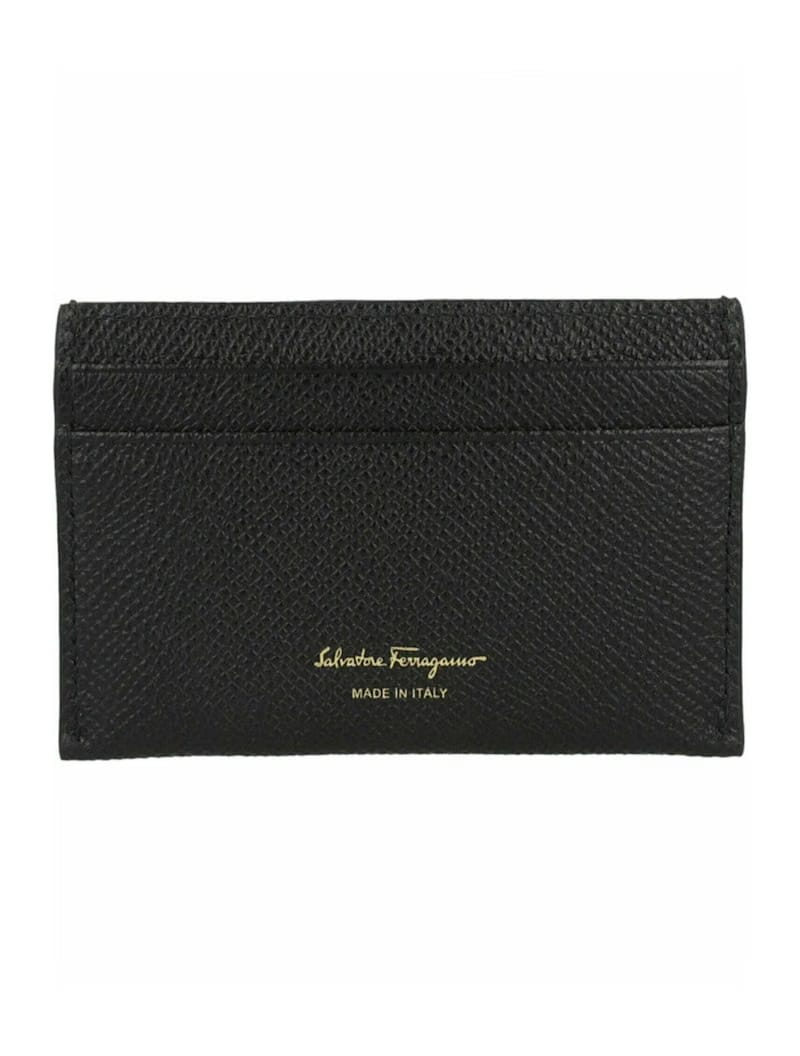 Ferragamo Gancini Credit Card Holder Black