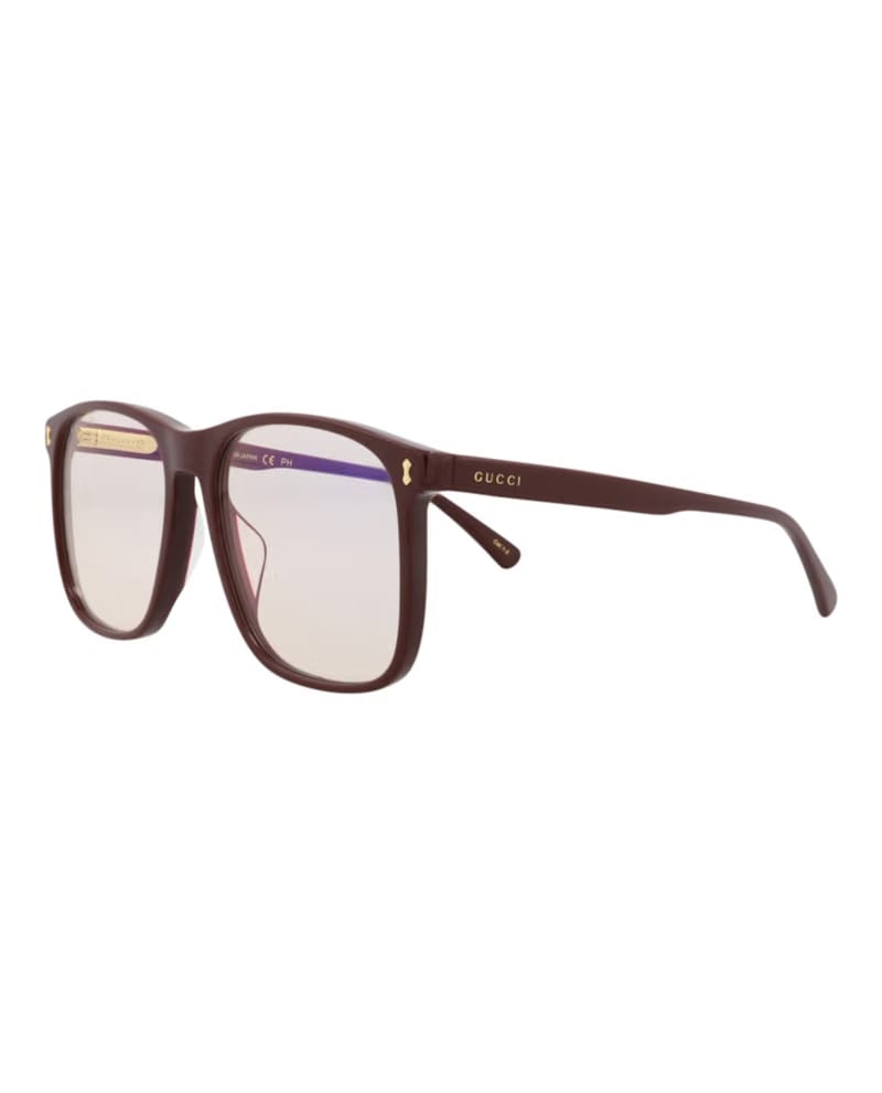 Gucci Square-Frame Acetate Sunglasses Burgundy/Yellow (GG1041S-30011605-005)