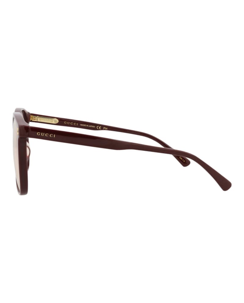 Gucci Square-Frame Acetate Sunglasses Burgundy/Yellow (GG1041S-30011605-005)