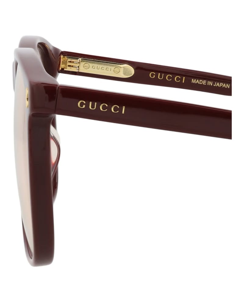 Gucci Square-Frame Acetate Sunglasses Burgundy/Yellow (GG1041S-30011605-005)