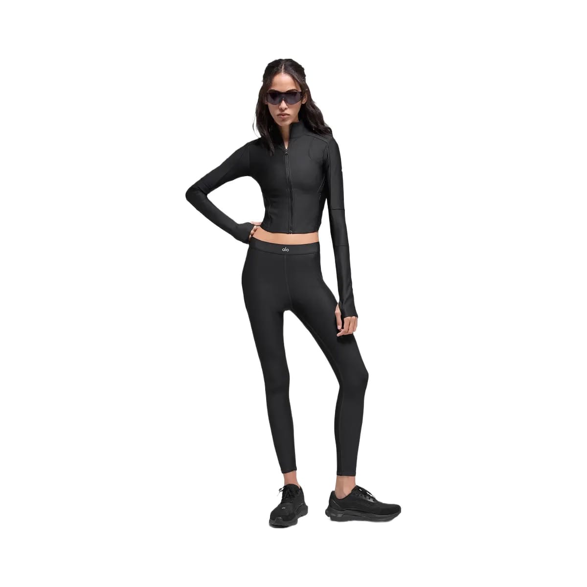Alo Women's Airlift Ignite Zip Up Jacket - Black