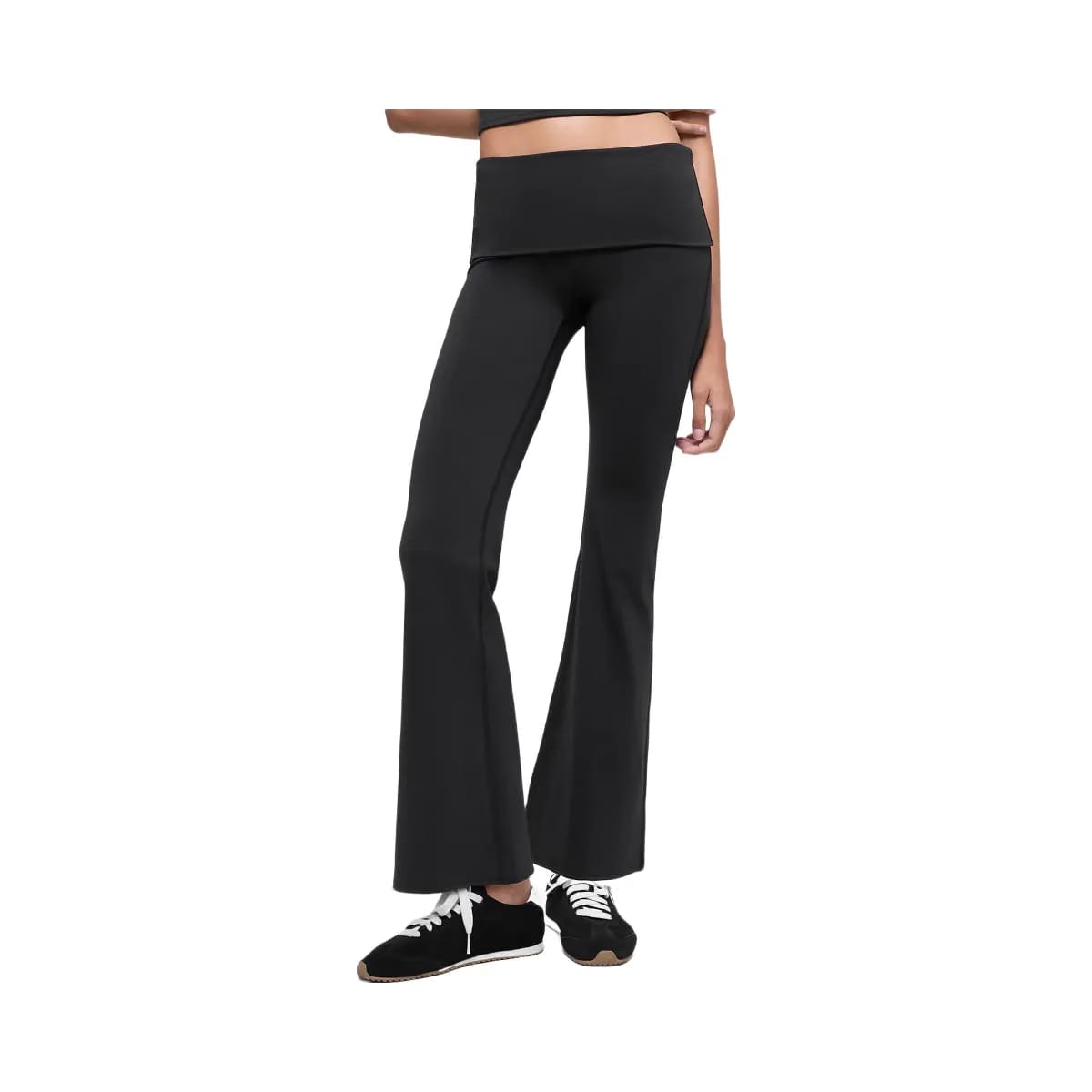 Alo Women's ALO Softsculpt 7/8 Foldover Flare Legging - Black