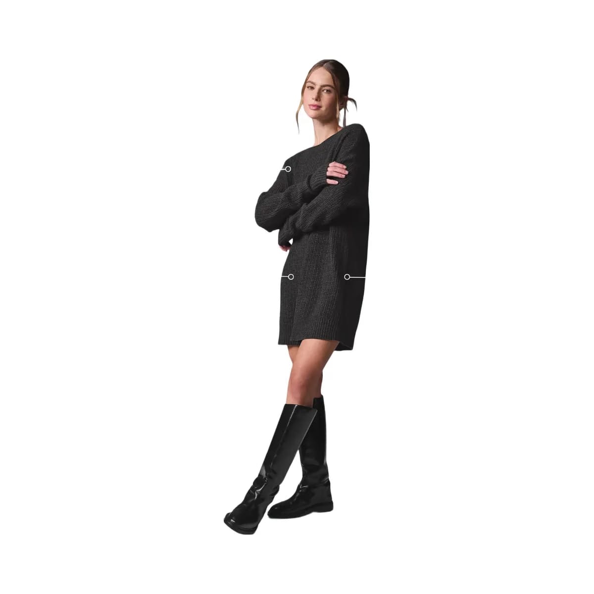 Alo Women's Cashmere Plush Waffle Dress - Dark Heather Grey