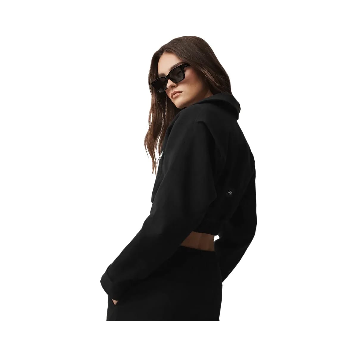 Alo Women's Cropped Cosmopolitan Jacket - Black