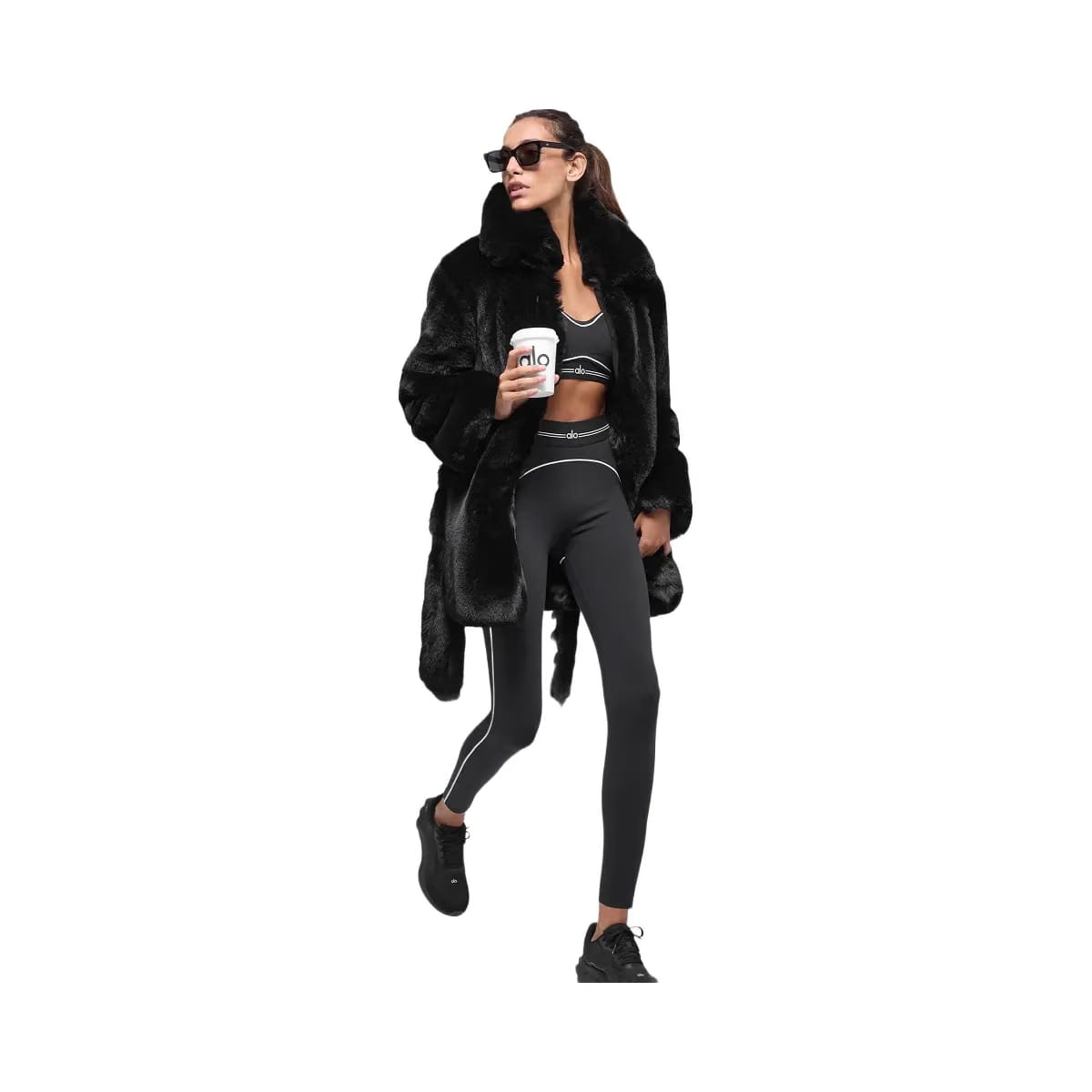 Alo Women's Faux Fur Starstruck Coat - Black