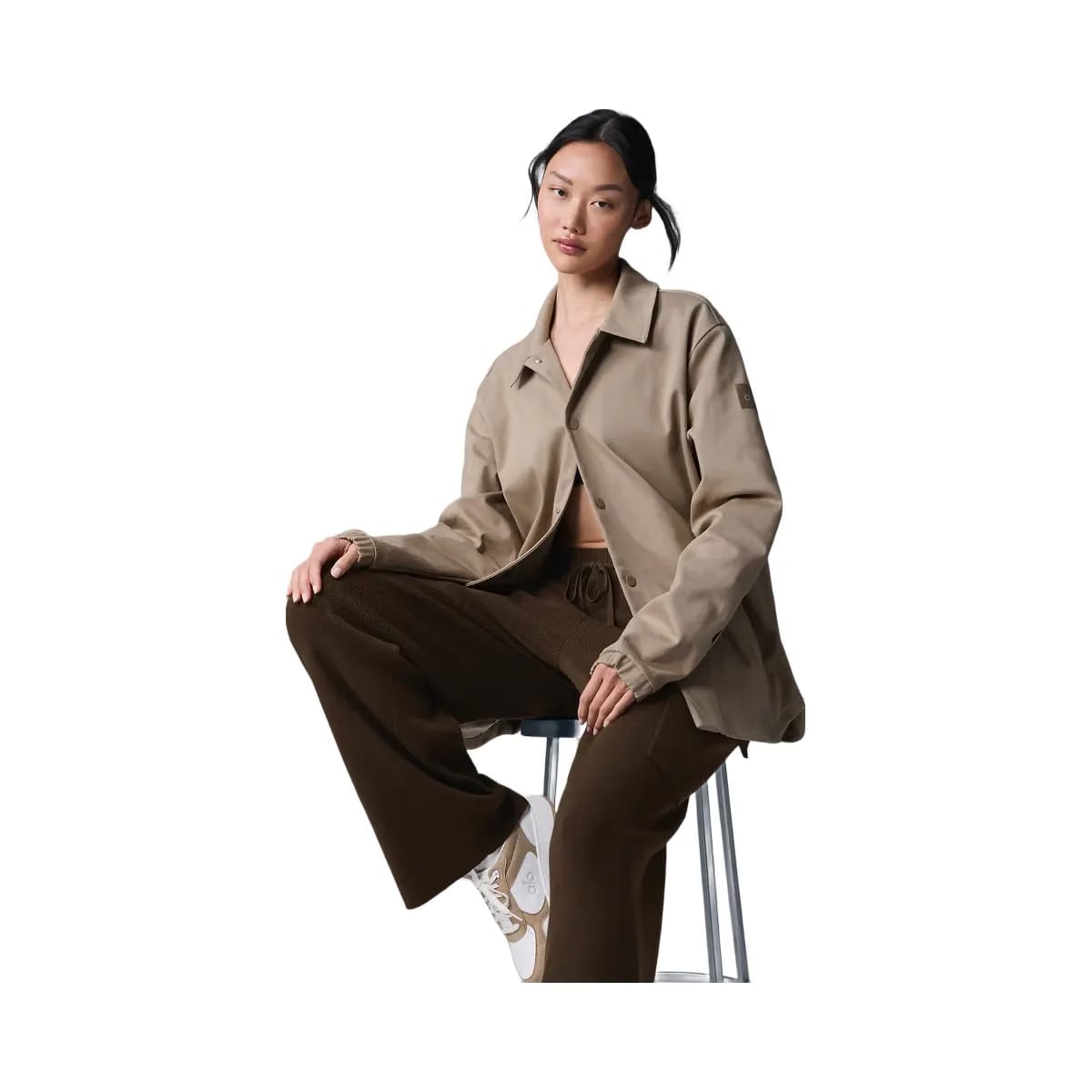 Alo Women's Edition Sueded Jacket - Gravel