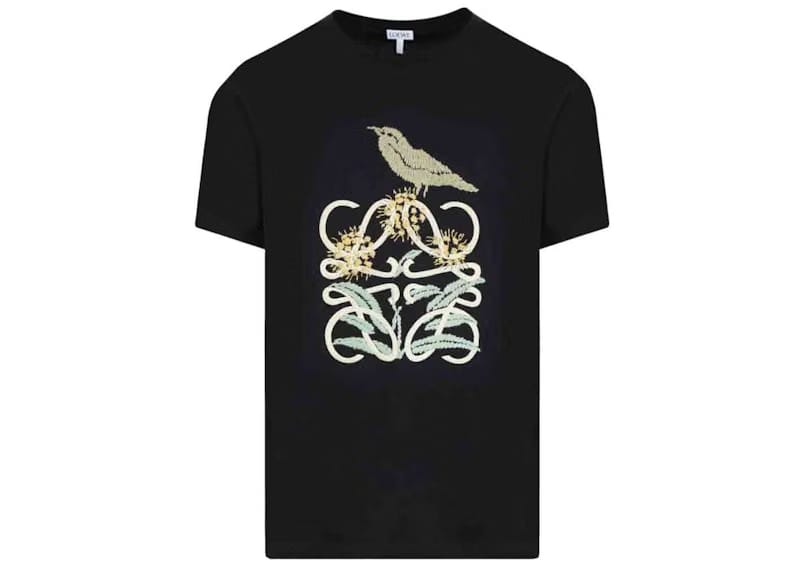 LOEWE Herbarium Anagram T-Shirt Black/Multicolor