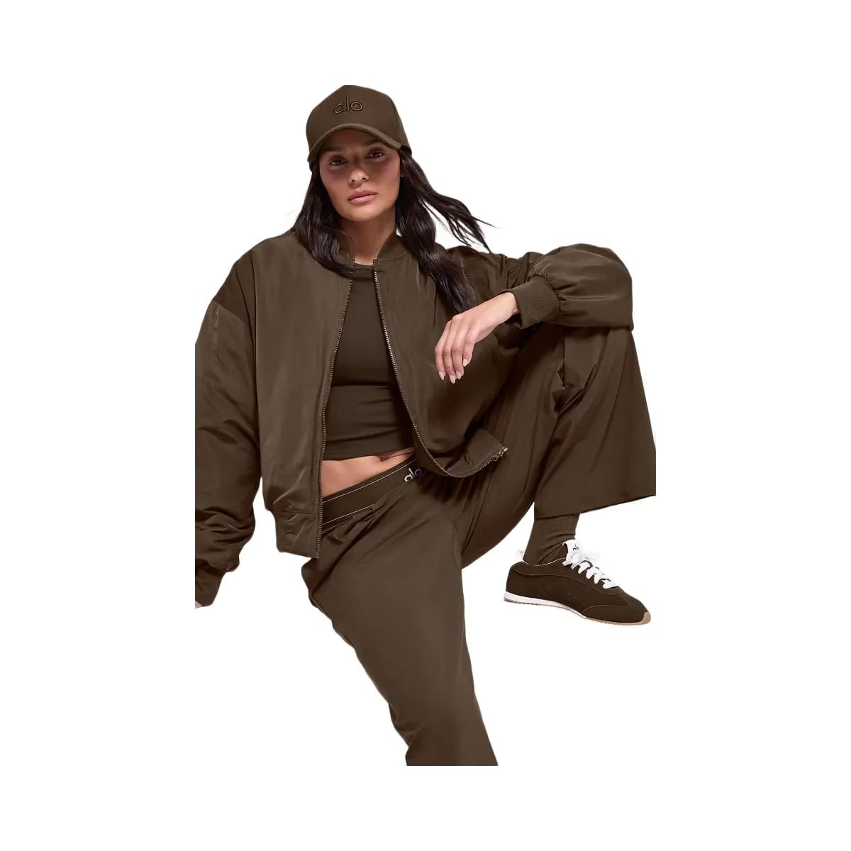 Alo Women's Faux Fur Urbanite Bomber - Espresso