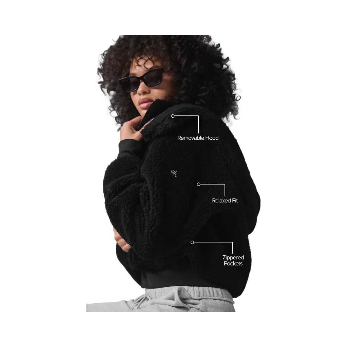 Alo Women's Foxy Sherpa Jacket - Black