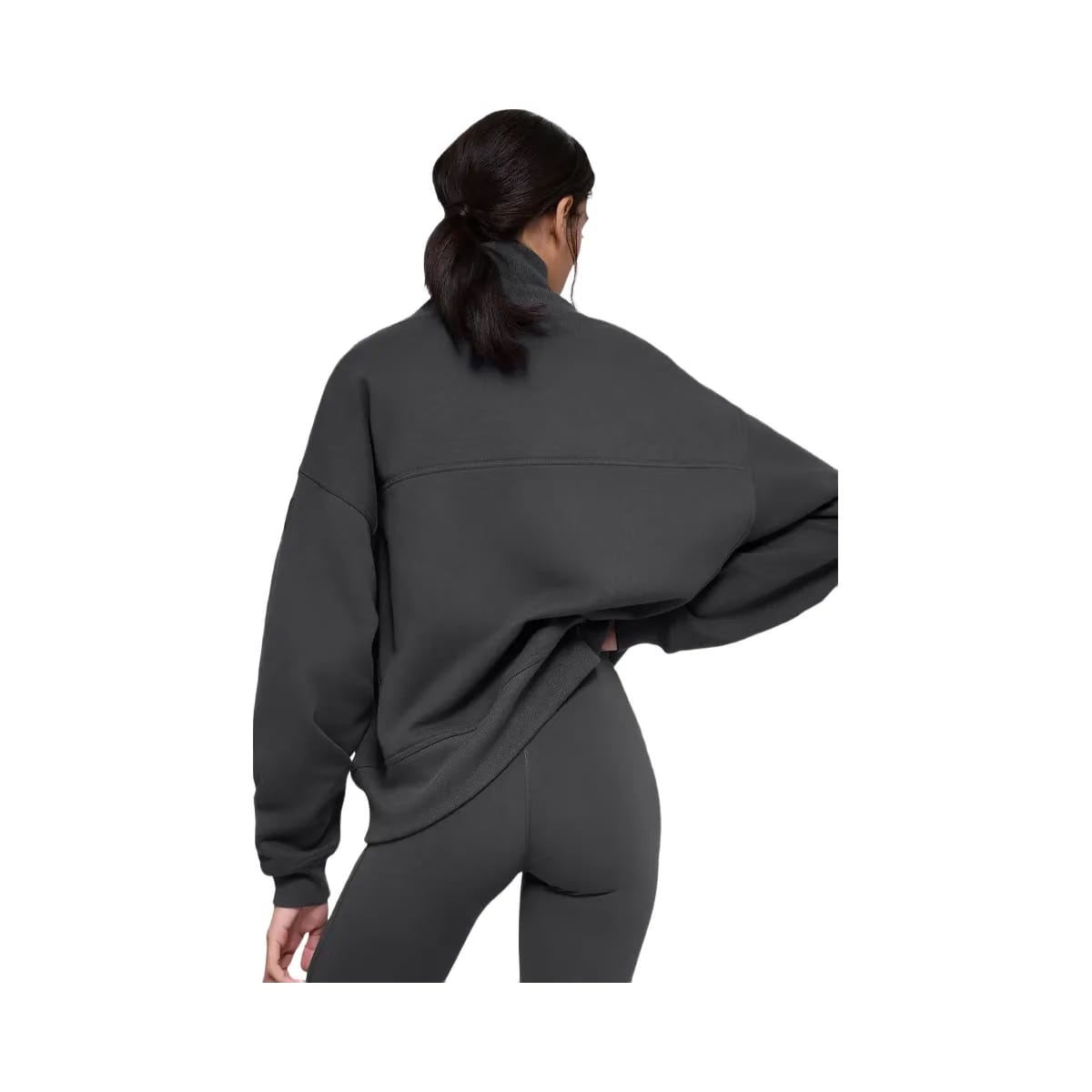 Alo Women's Hazy Mock Neck Pullover - Anthracite
