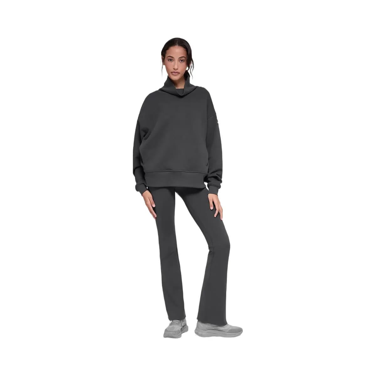 Alo Women's Hazy Mock Neck Pullover - Anthracite