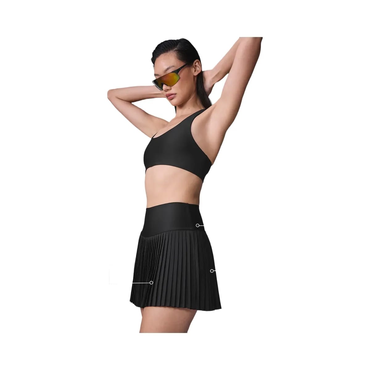 Alo Women's Grand Slam Tennis Skirt - Black
