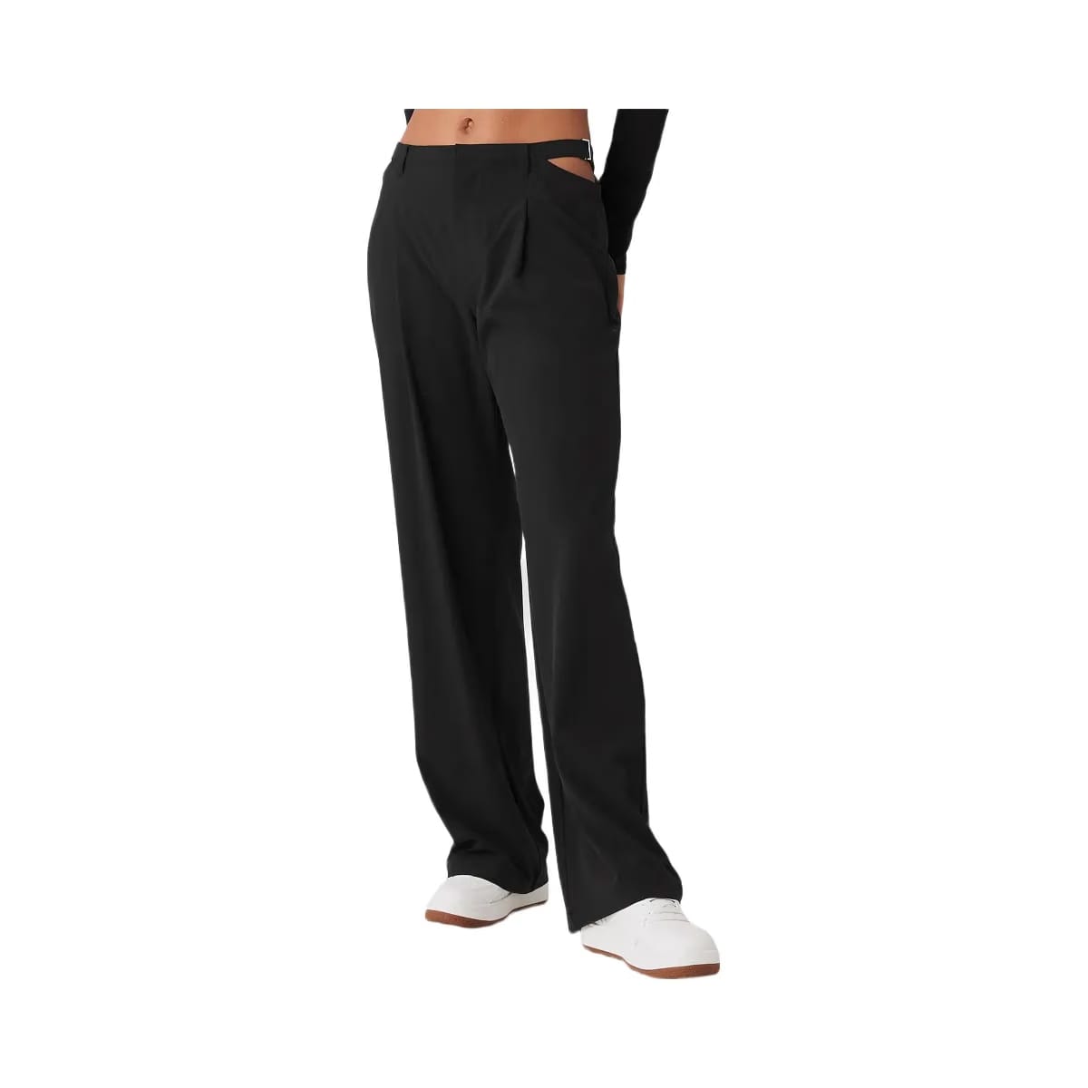 Alo Women's Mid-Rise Showdown Trouser - Black