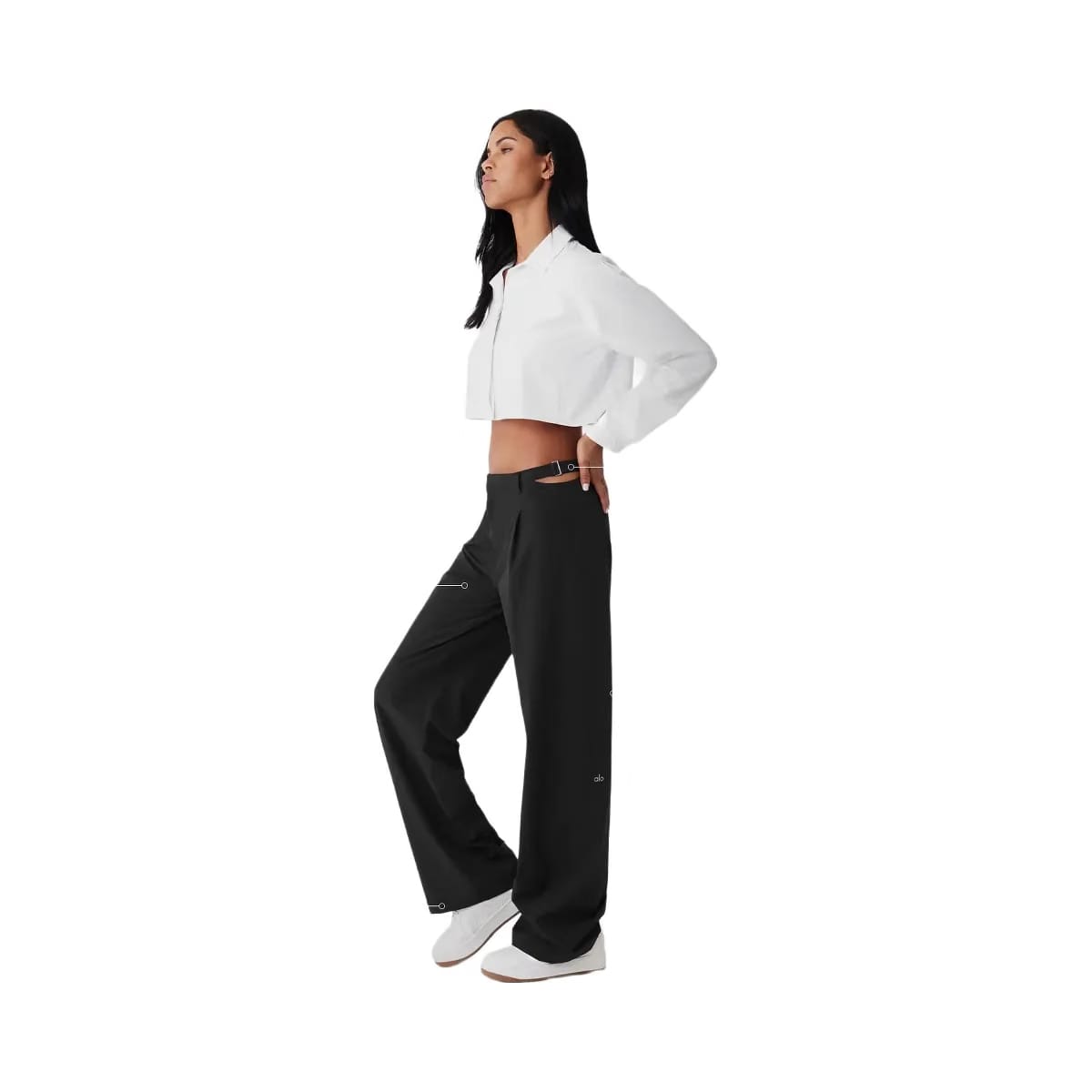 Alo Women's Mid-Rise Showdown Trouser - Black
