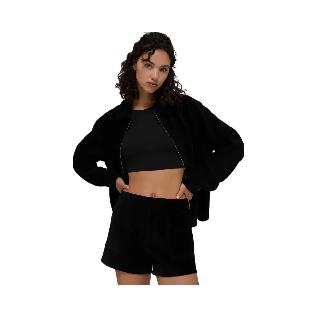 Alo Women's Micro Corduroy On Duty Shorts - Black