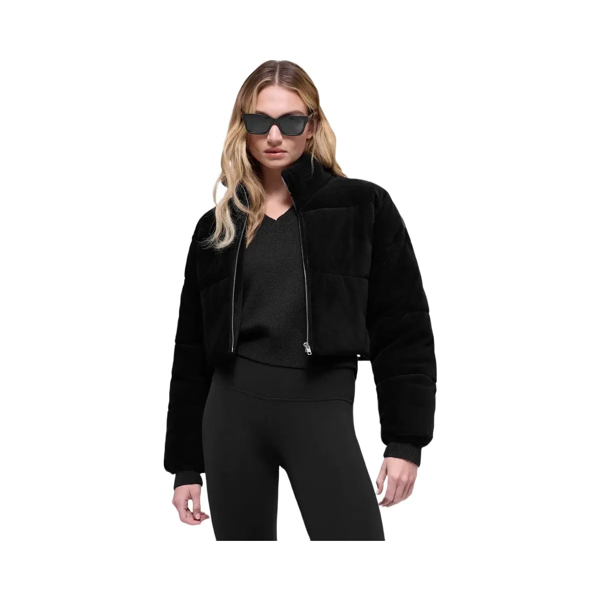 Alo Women's Micro Corduroy Dreamy Puffer - Black