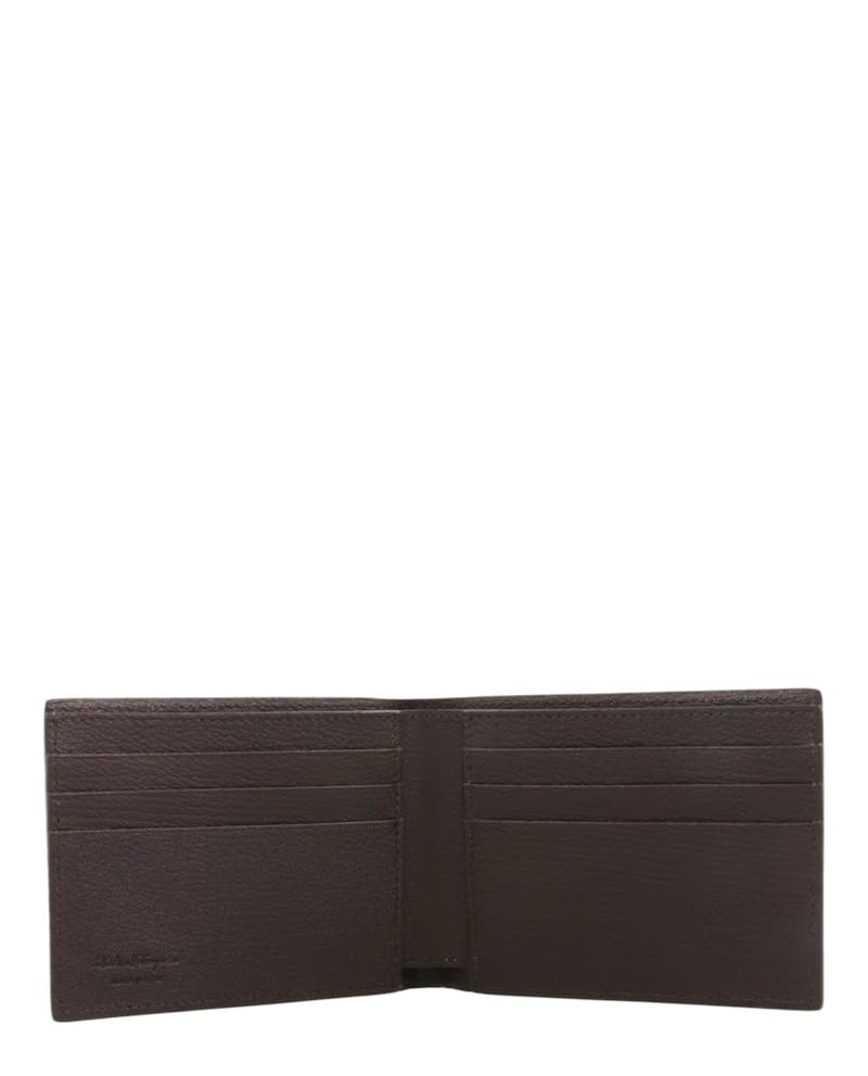 Ferragamo Gancini Bifold Wallet Brown