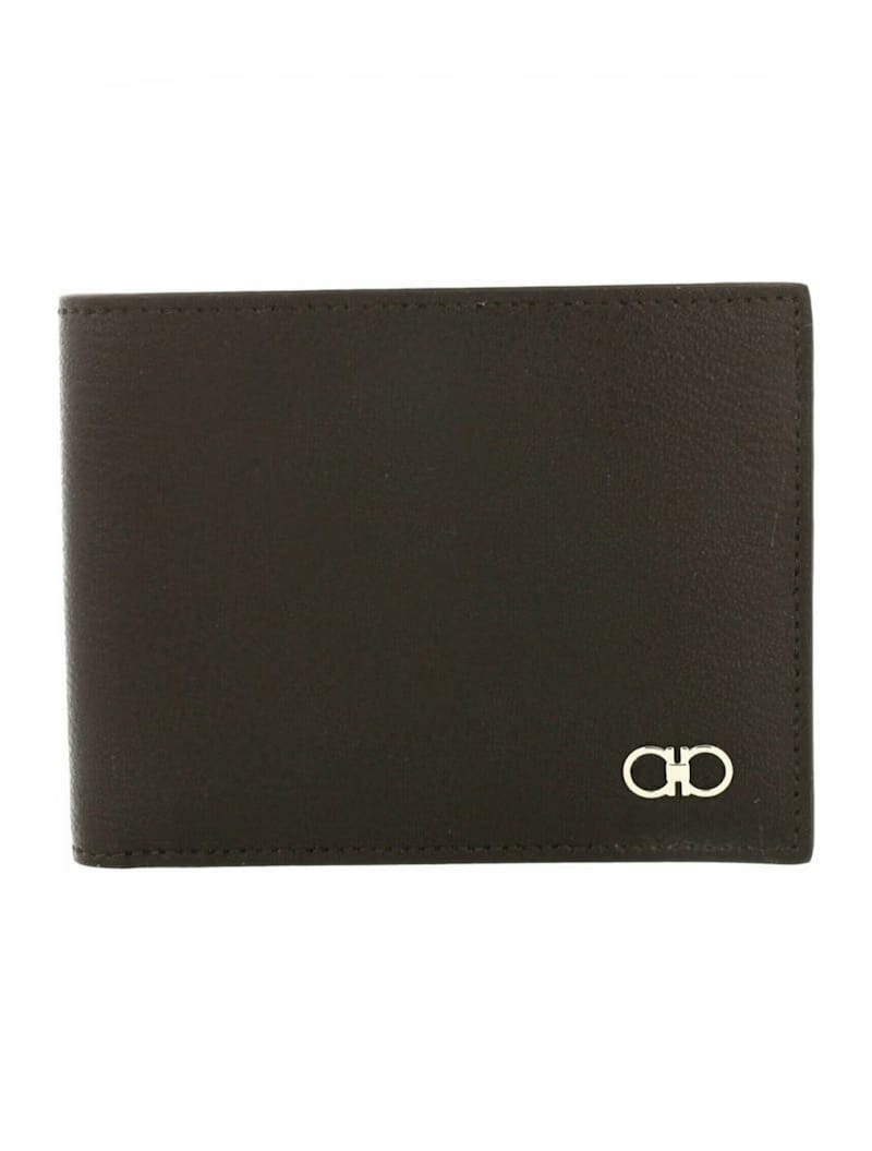 Ferragamo Gancini Bifold Wallet Brown
