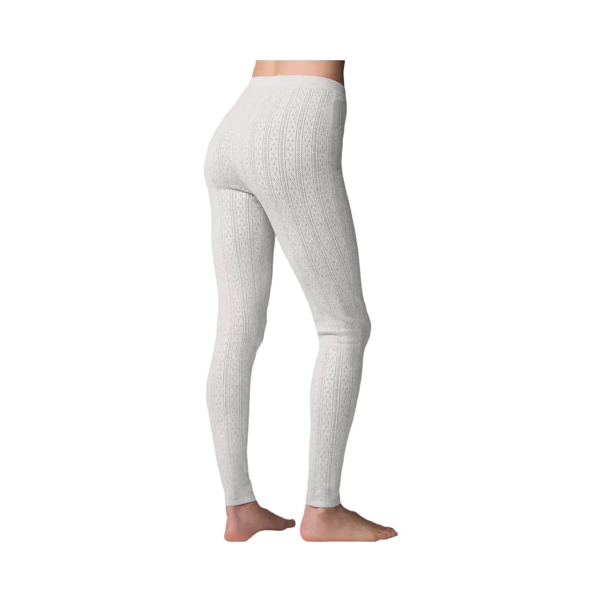 Alo Women's Pointelle Sweater High-Waist Be Mine Legging - Light Grey Heather