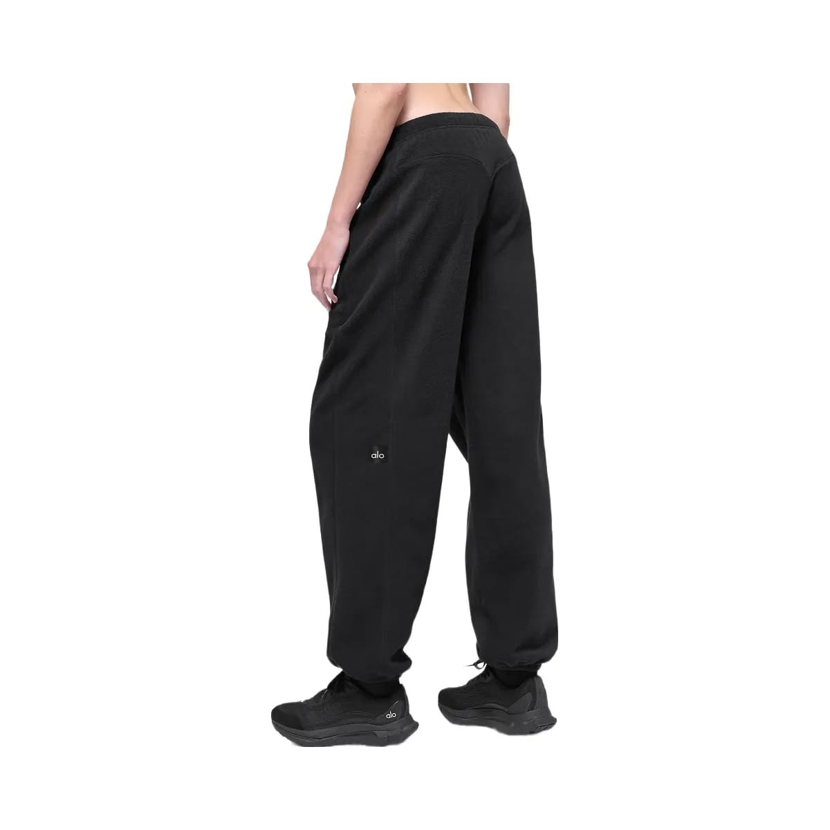 Alo Women's Polar Fleece High-Waist Retreat Jogger - Black