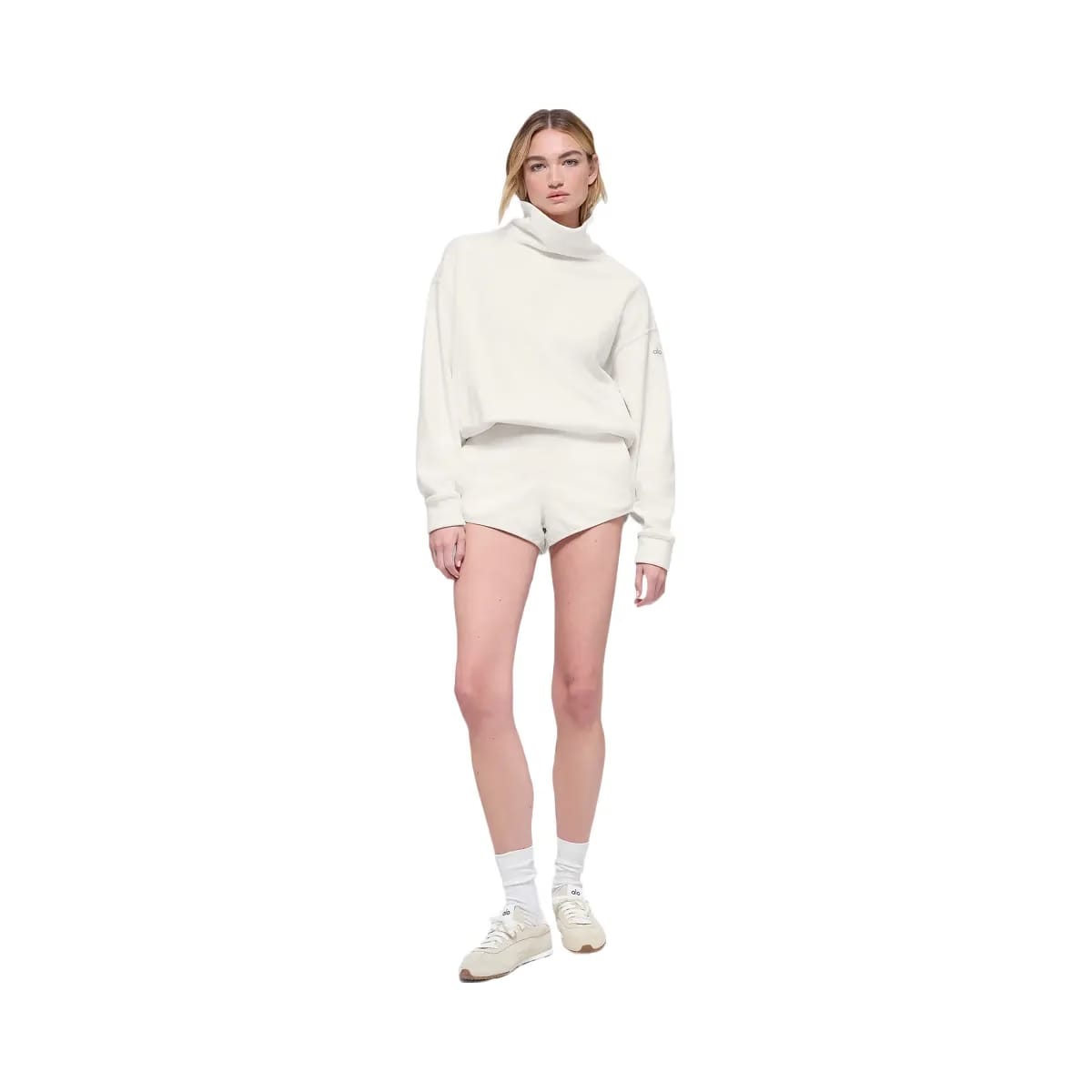 Alo Women's Polar Fleece Hazy Pullover - Ivory